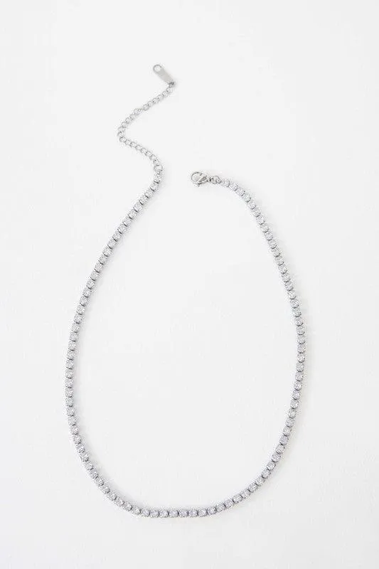 Lovoda Round Stone Tennis Necklace