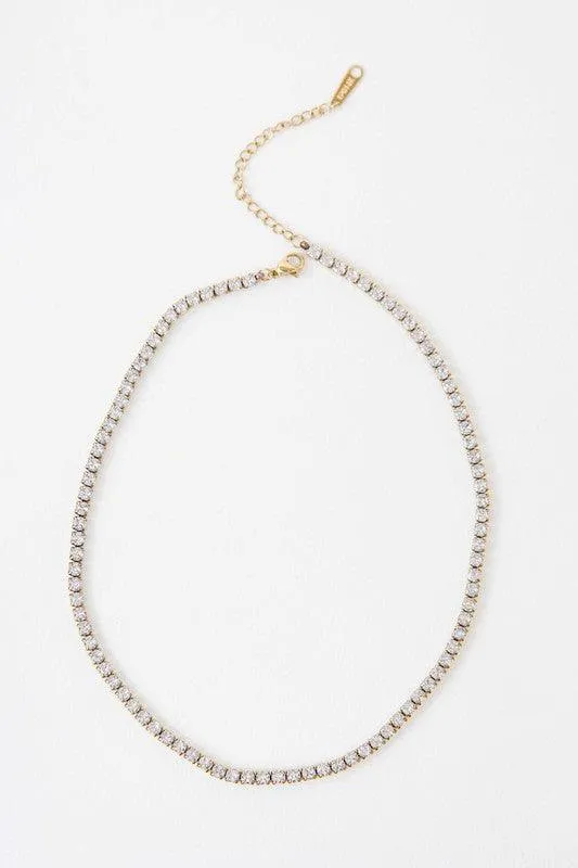 Lovoda Round Stone Tennis Necklace