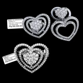 #LVNA2024 | Multi-Wear Heart Double Halo Diamond Jewelry Set 14kt