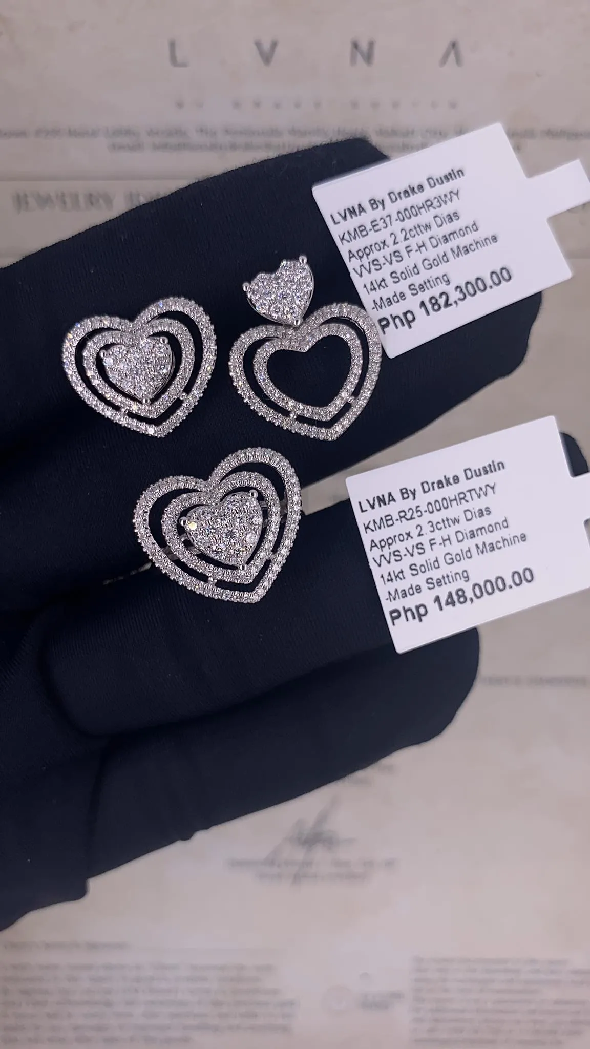#LVNA2024 | Multi-Wear Heart Double Halo Diamond Jewelry Set 14kt