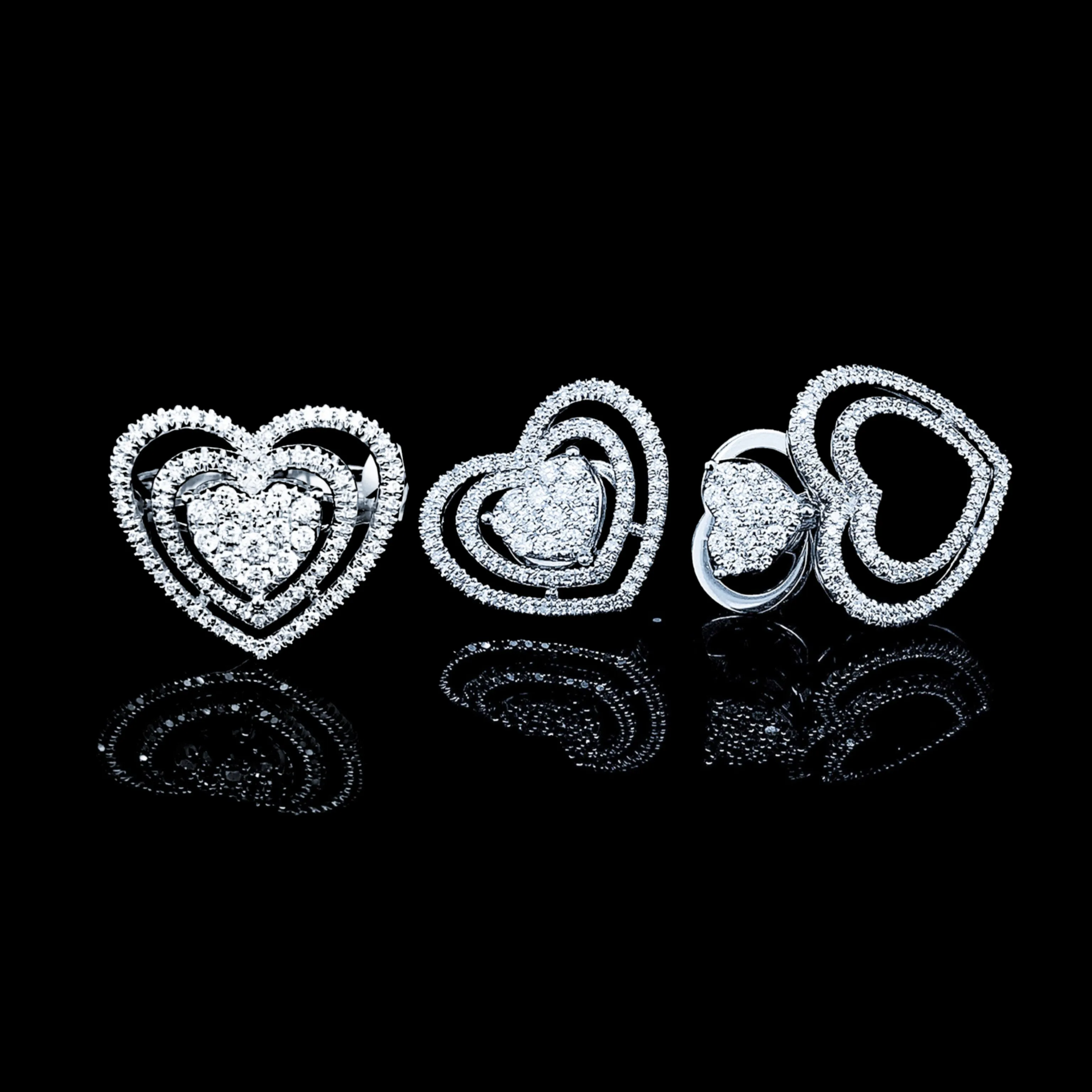 #LVNA2024 | Multi-Wear Heart Double Halo Diamond Jewelry Set 14kt