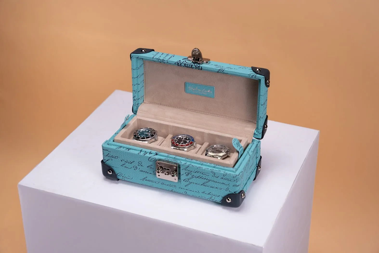 Maya Watch Case - Togo Parchment Tiffany Blue