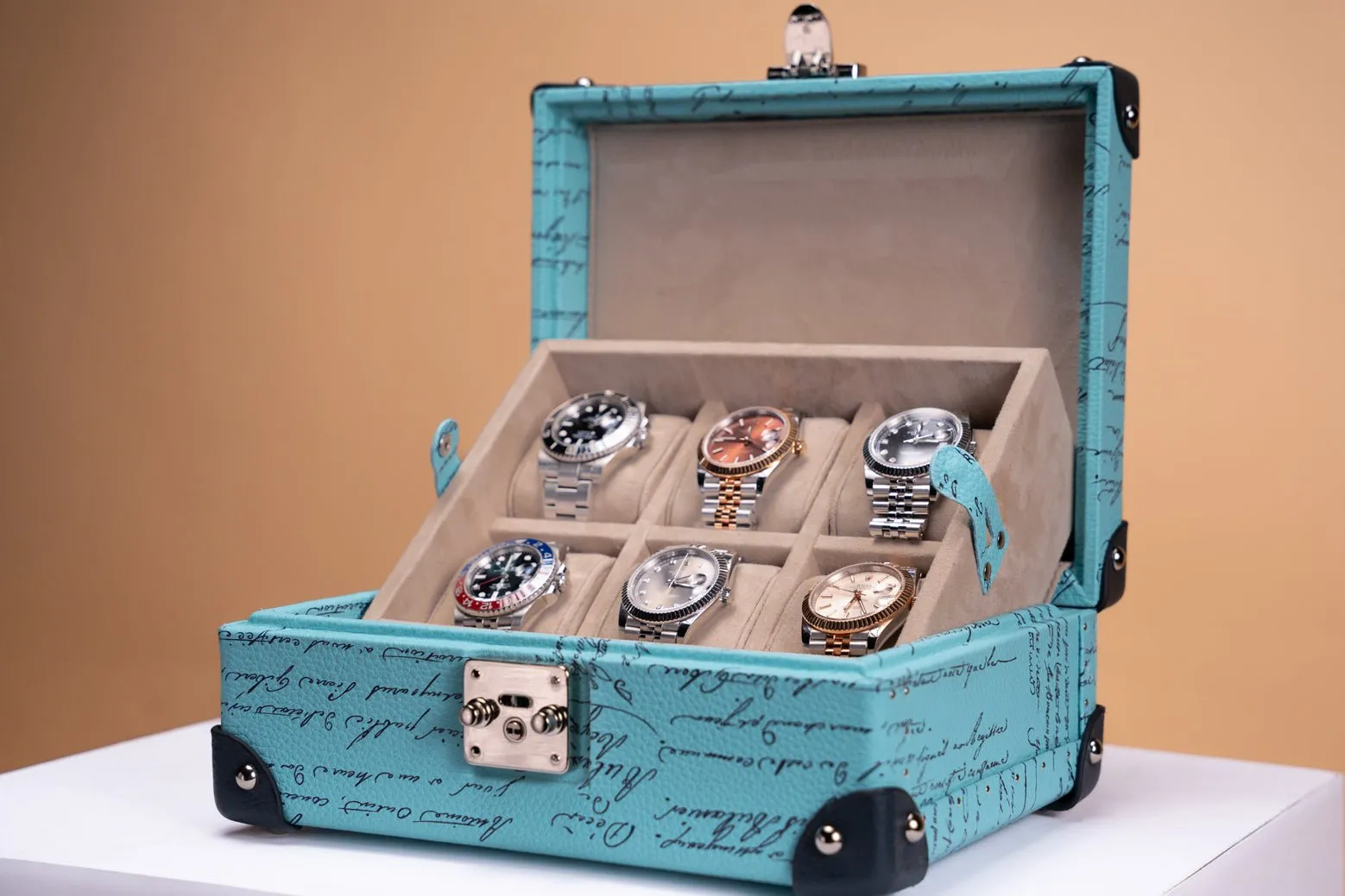 Maya Watch Case - Togo Parchment Tiffany Blue