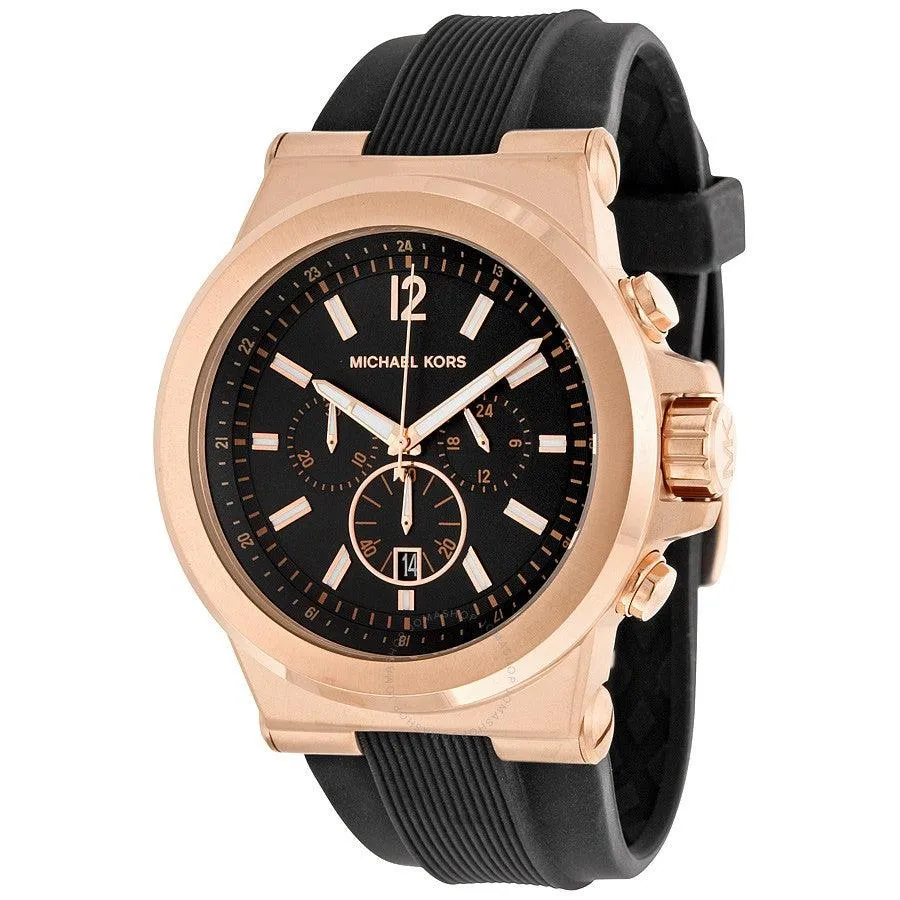 MICHAEL KORS DYLAN MK8184 Chronograph Black Dial Black Rubber Men's Watch