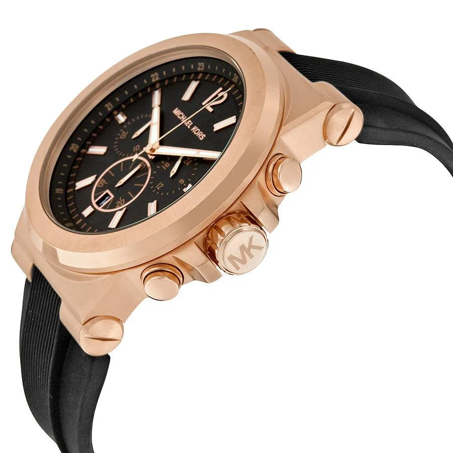 MICHAEL KORS DYLAN MK8184 Chronograph Black Dial Black Rubber Men's Watch