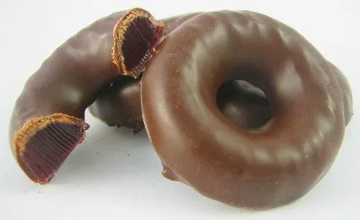 Milk Chocolate Orange Jelly Rings 25LB Bulk