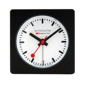 MOND Alarm Cube Clock Black 7cm