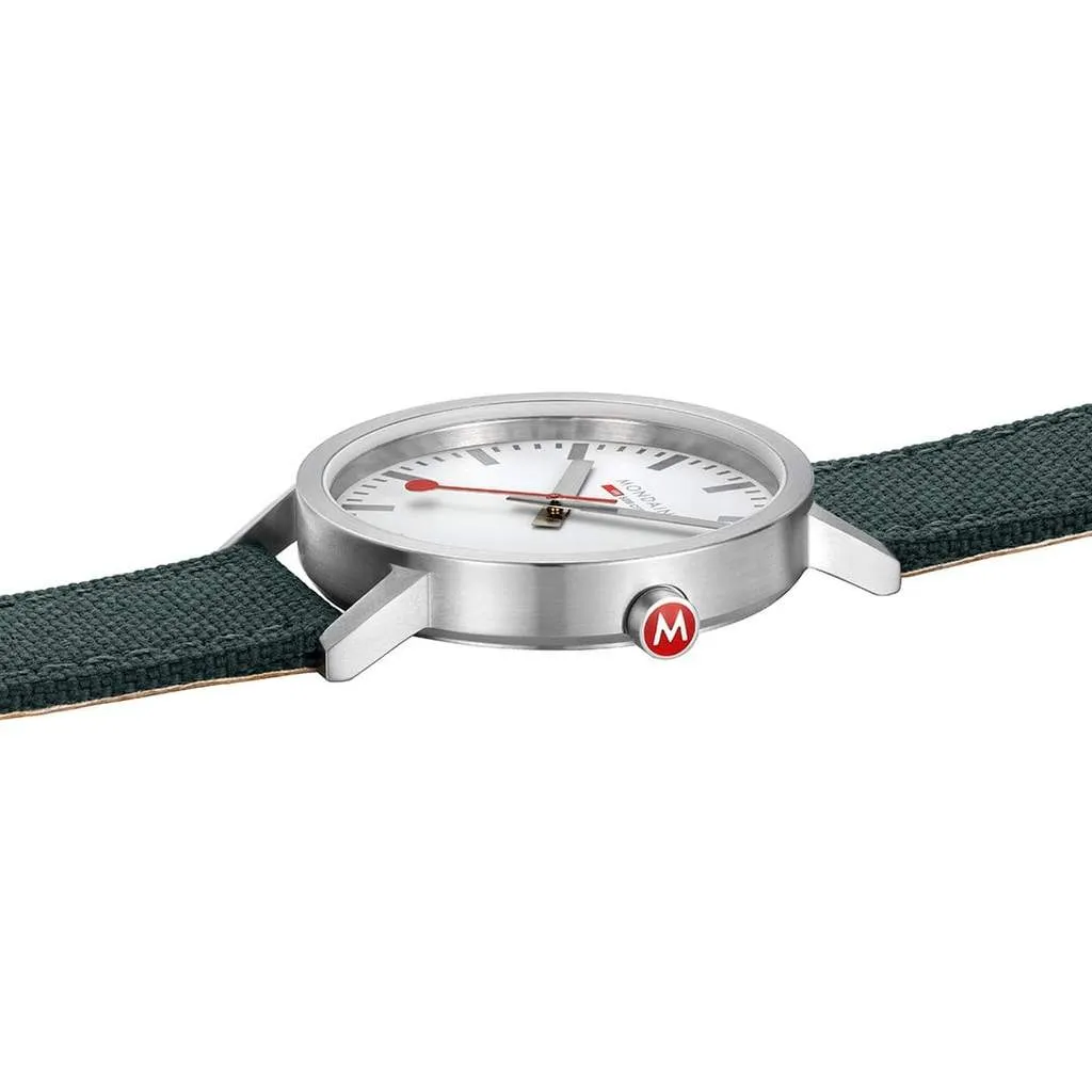 Mondaine Classic 40mm Modern Park Green Watch, A660.30360.17SBS