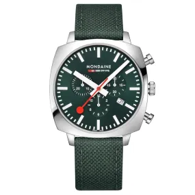 MONDAINE CUSHION FOREST GREEN, 41 MM- MSL.41460.LF.SET