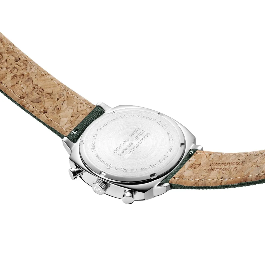 MONDAINE CUSHION FOREST GREEN, 41 MM- MSL.41460.LF.SET