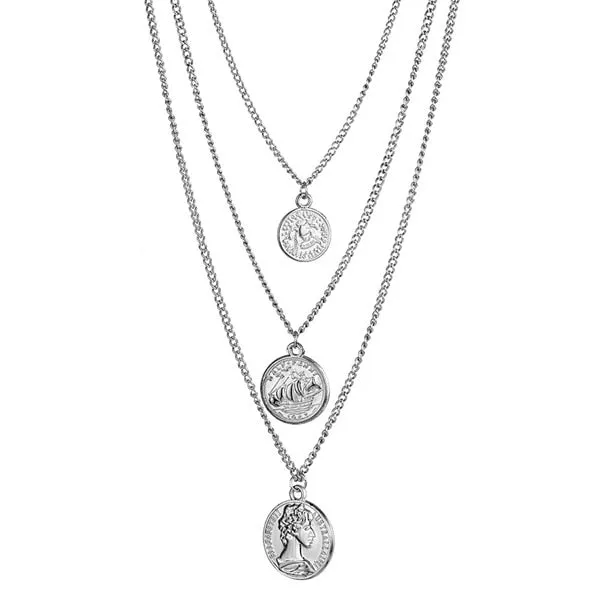Multilayer Necklaces 18 Different Styles Choose Gold Or Silver Three Four Or Five Tiered Moon Stars Cross   Minimalist Gold Bar Cowrie Shells Coin Wishbone Palm Trees