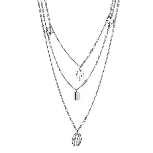 Multilayer Necklaces 18 Different Styles Choose Gold Or Silver Three Four Or Five Tiered Moon Stars Cross   Minimalist Gold Bar Cowrie Shells Coin Wishbone Palm Trees