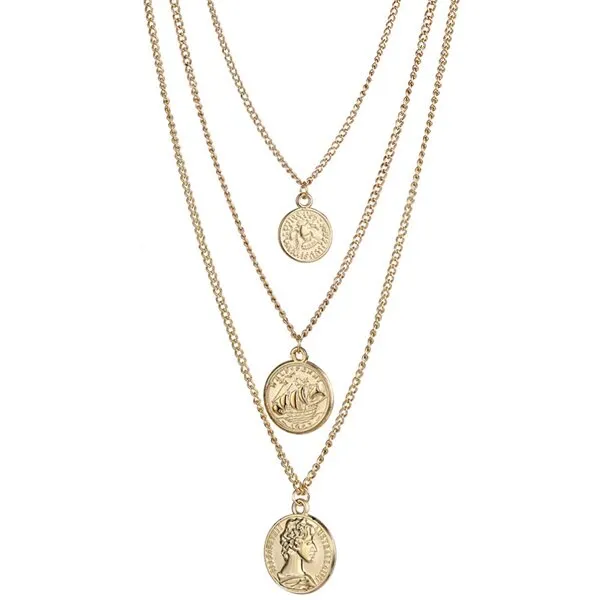 Multilayer Necklaces 18 Different Styles Choose Gold Or Silver Three Four Or Five Tiered Moon Stars Cross   Minimalist Gold Bar Cowrie Shells Coin Wishbone Palm Trees