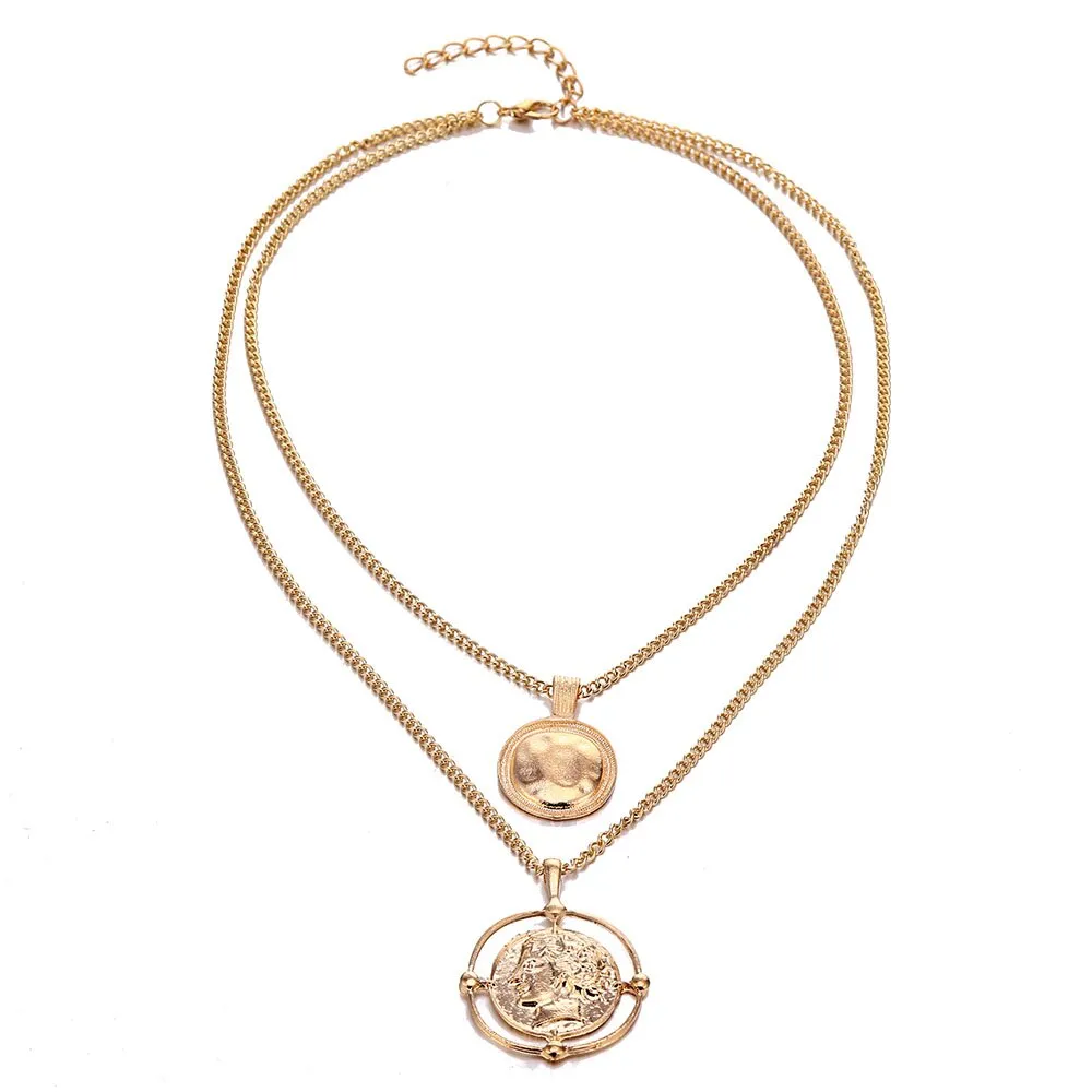 Multilayer Necklaces 18 Different Styles Choose Gold Or Silver Three Four Or Five Tiered Moon Stars Cross   Minimalist Gold Bar Cowrie Shells Coin Wishbone Palm Trees