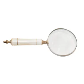 Natural with Gold Rings Horn Magnifier