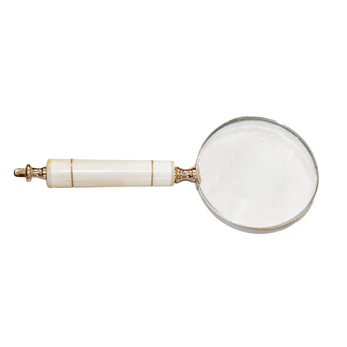 Natural with Gold Rings Horn Magnifier