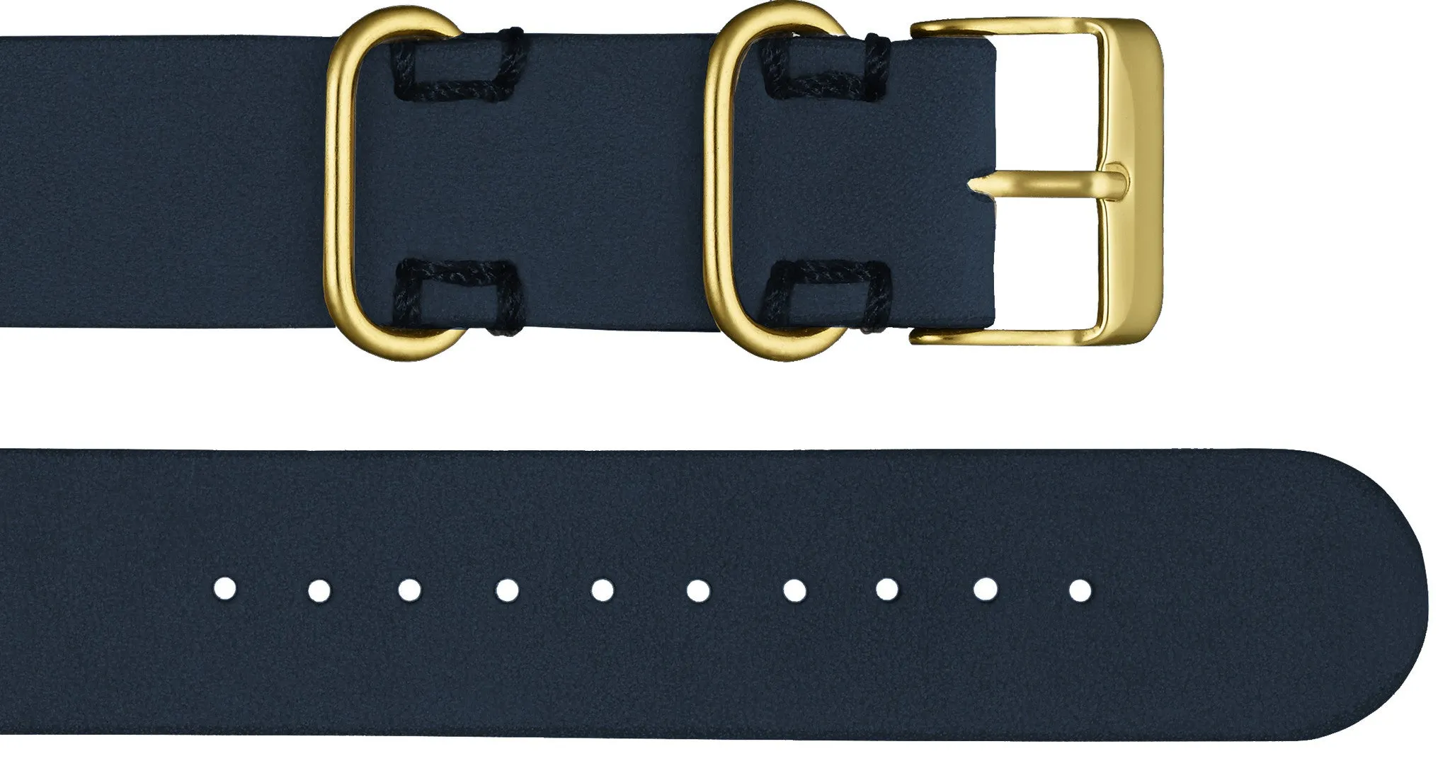 Navy Leather Strap - For Mason & Classic Watches