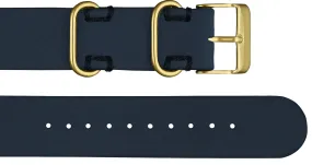 Navy Leather Strap - For Mason & Classic Watches