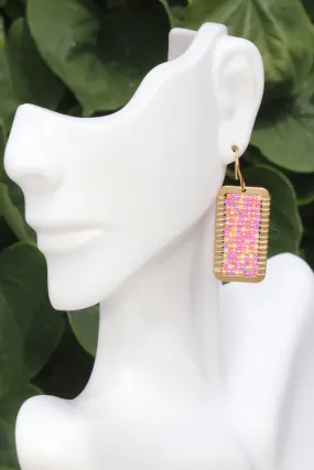 Neon Seed Bead Earrings