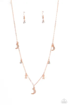 Paparazzi Lunar Lagoon Copper Short Necklace - P2DA-CPSH-188XX