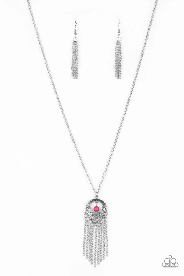 Paparazzi Necklace ~ Western Weather - Pink