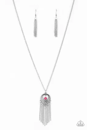 Paparazzi Necklace ~ Western Weather - Pink