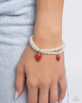 Paparazzi Strawberry Season - Red Bracelet P9SE-RDXX-298XX