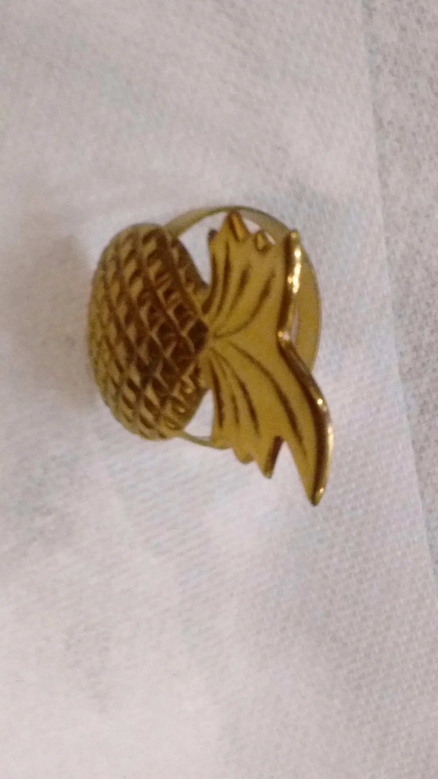Park Designs Pineapple Antique Brass Napkin Rings Kitchen Dining Napkin Rings