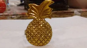 Park Designs Pineapple Antique Brass Napkin Rings Kitchen Dining Napkin Rings