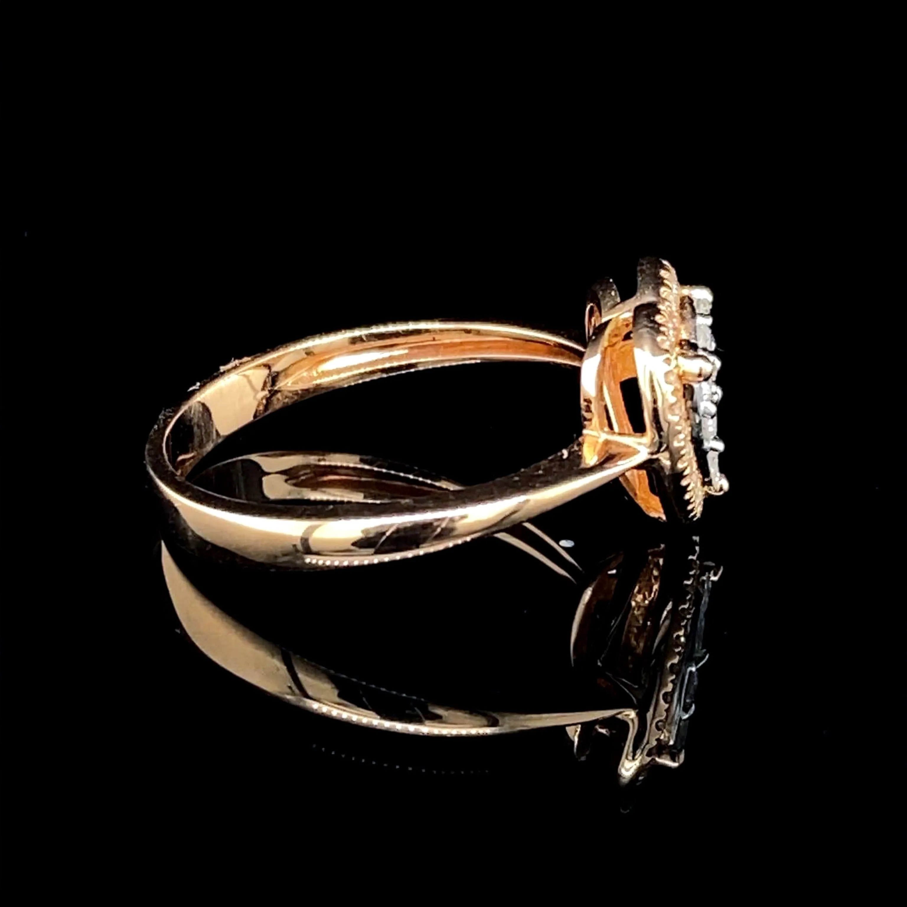 PREORDER | Rose Heart Invisible Setting Diamond Ring 14kt