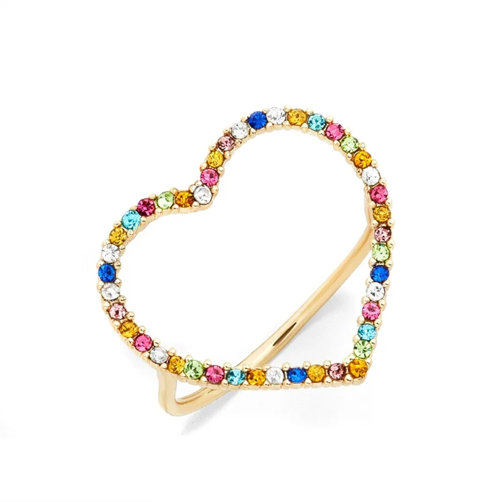 Rainbow Collection "Open Heart" Ring