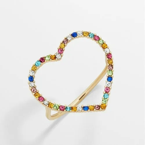 Rainbow Collection "Open Heart" Ring