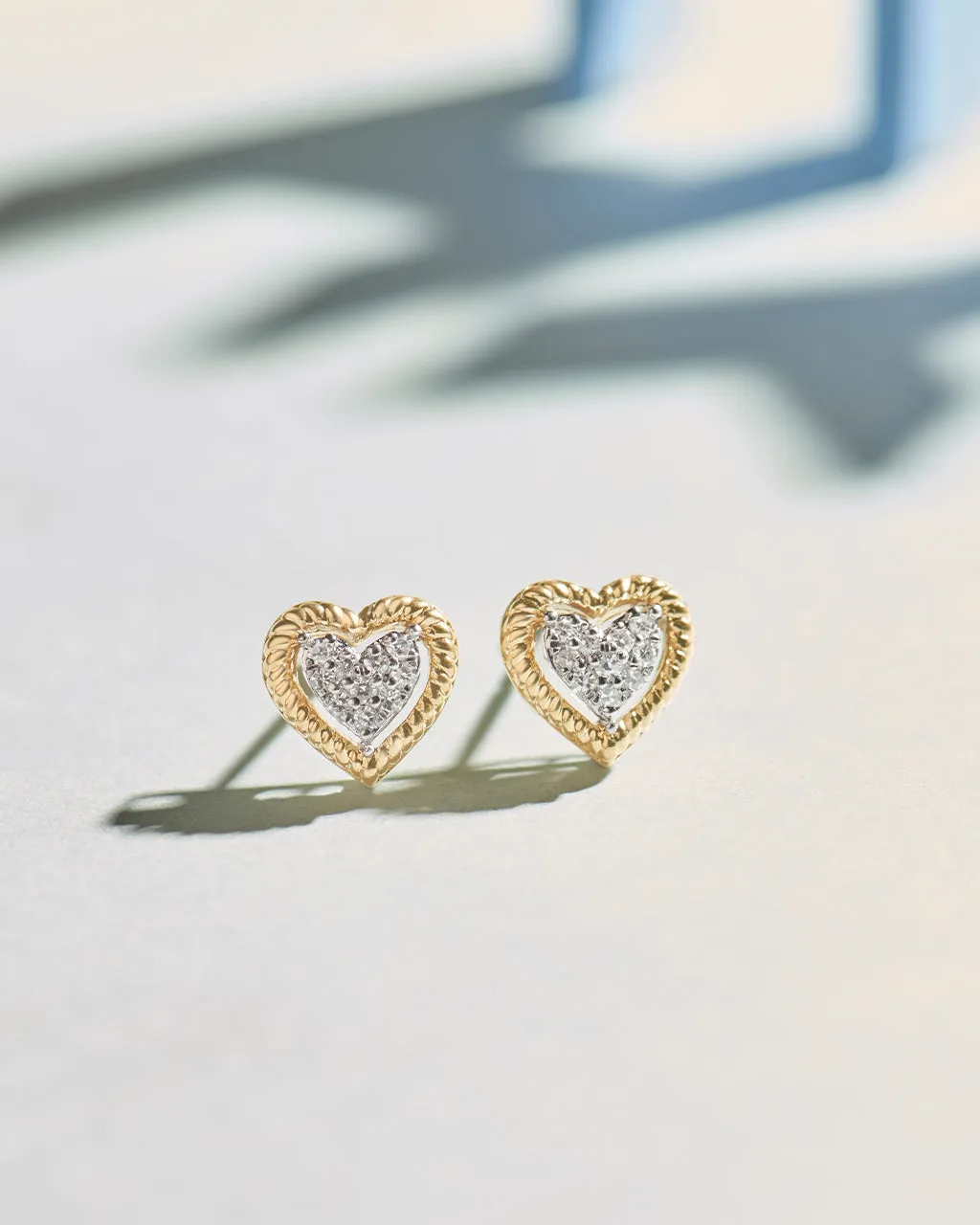 Rope Heart Diamond Earrings