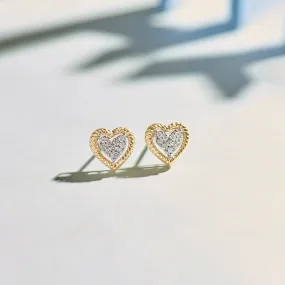 Rope Heart Diamond Earrings