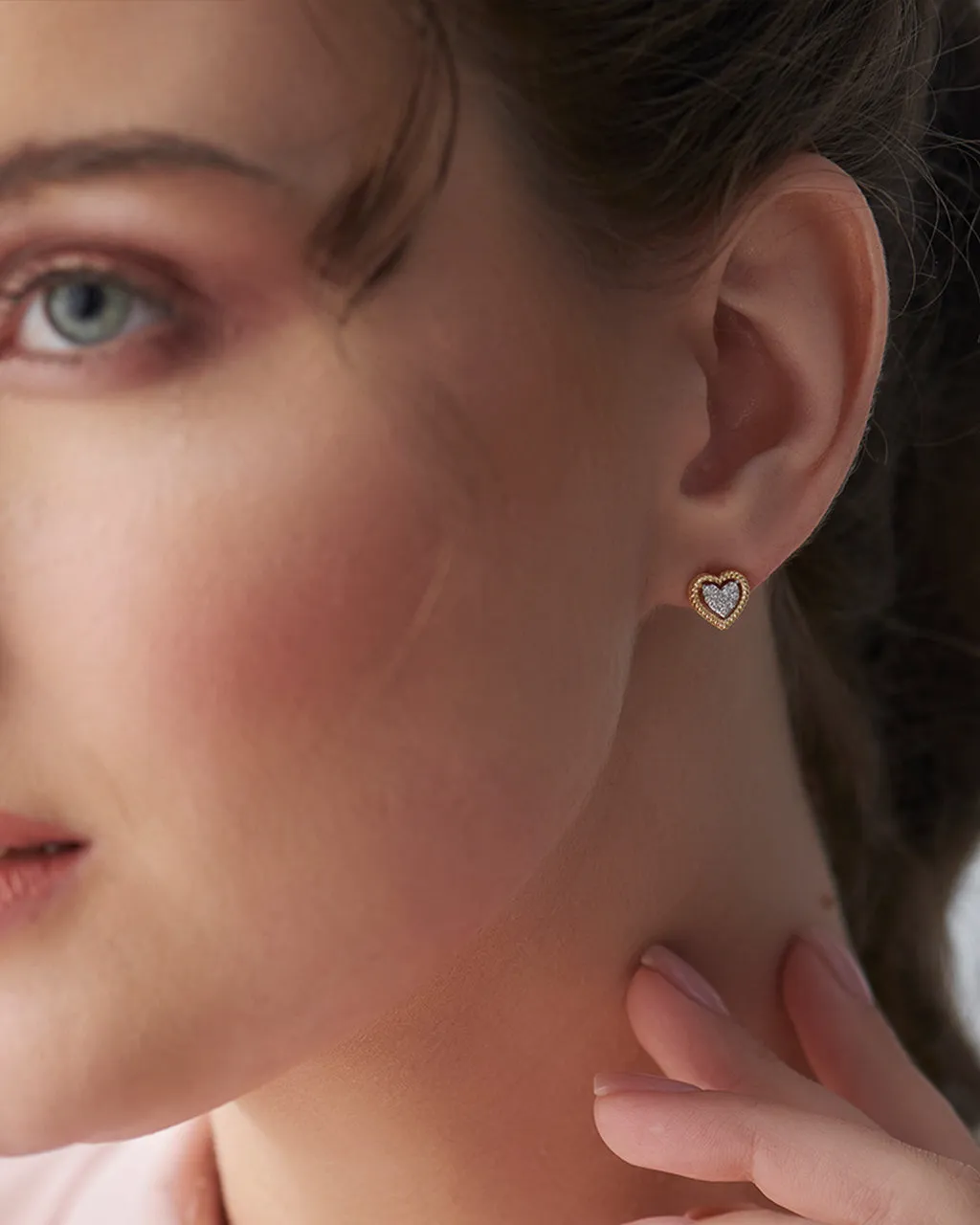 Rope Heart Diamond Earrings