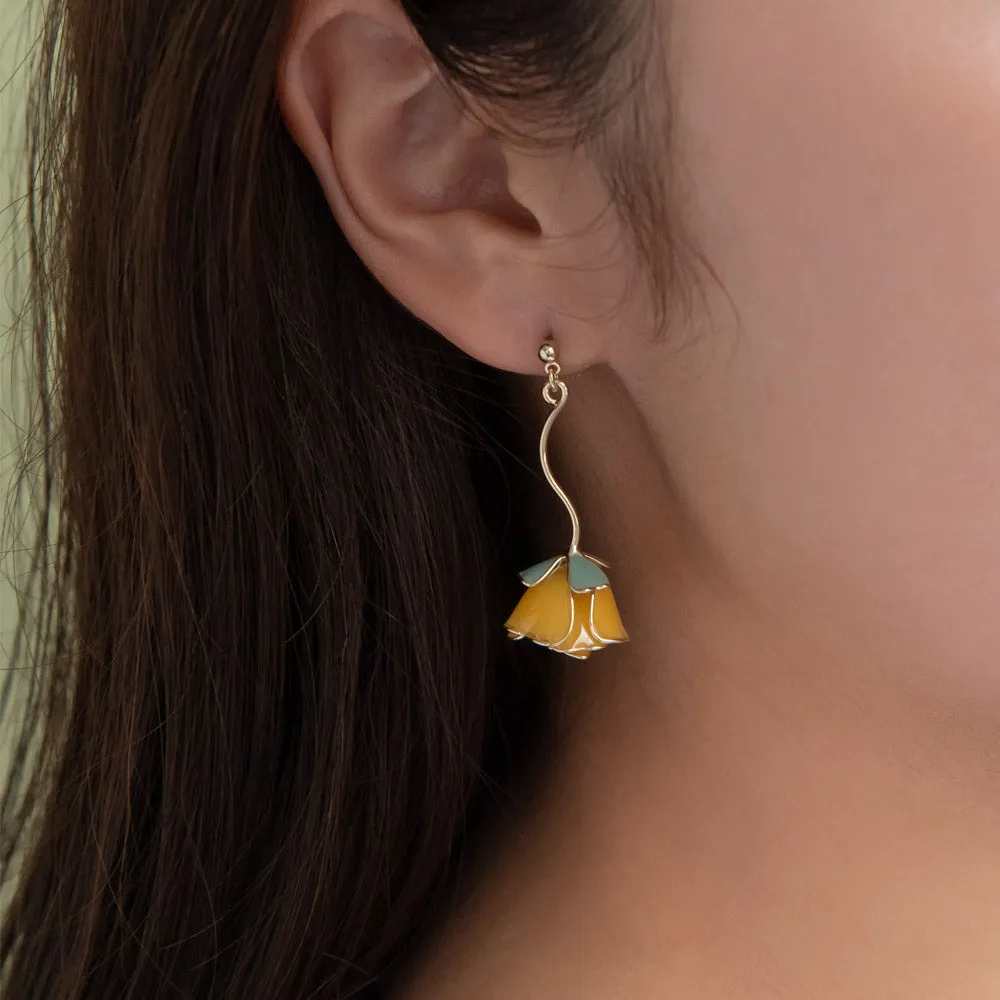 Rose Drop Earrings