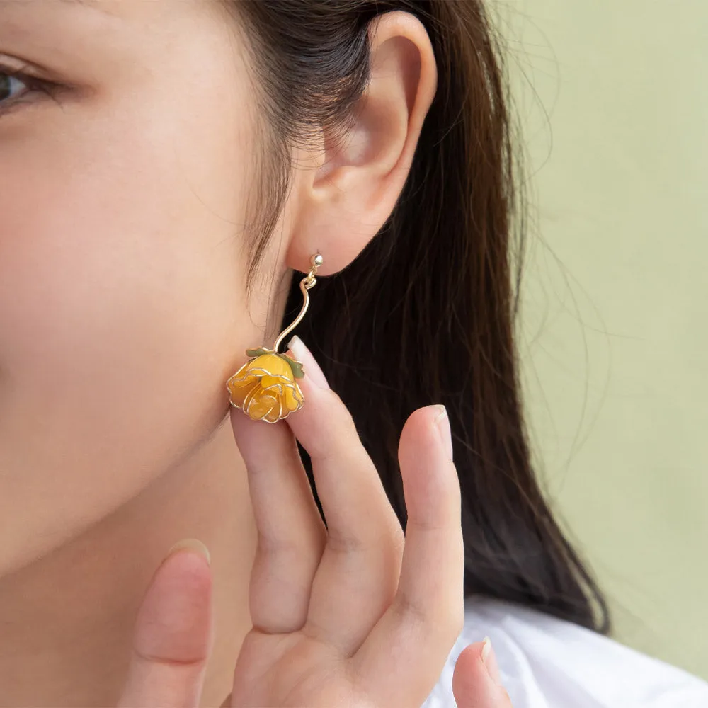 Rose Drop Earrings