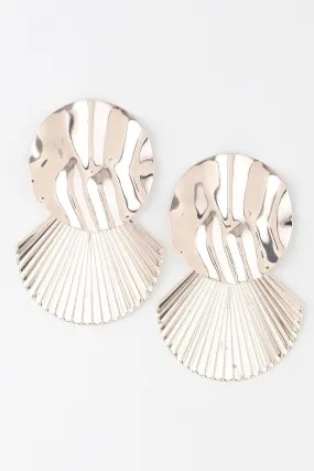 Shiny Shell Disc Earrings