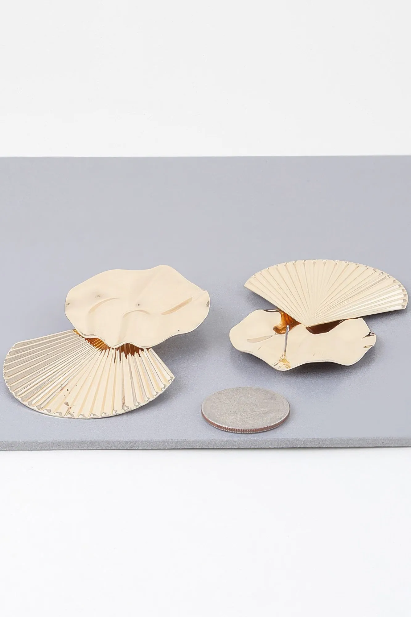 Shiny Shell Disc Earrings