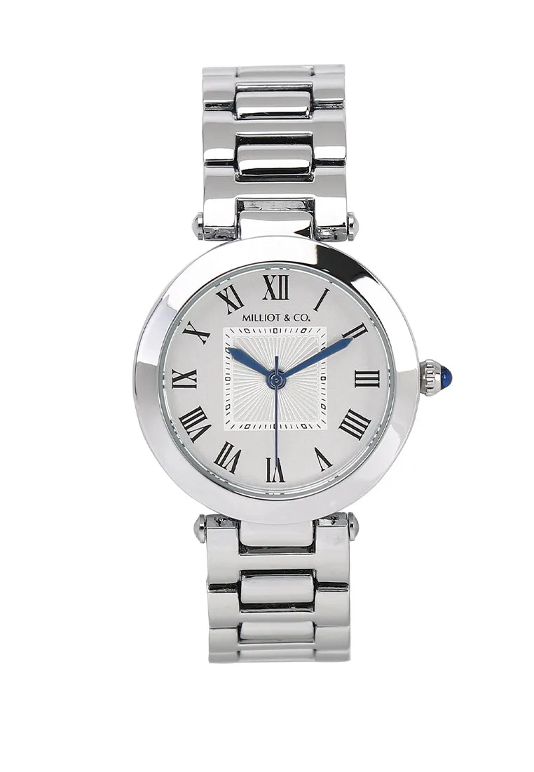 Skye Rose Gold Analog Watch (Silver)
