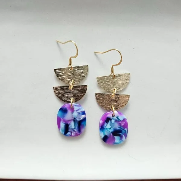 Spiffy & Splendid- Elena Earrings - Purple Party