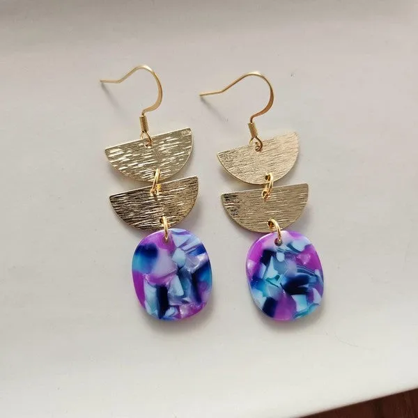 Spiffy & Splendid- Elena Earrings - Purple Party
