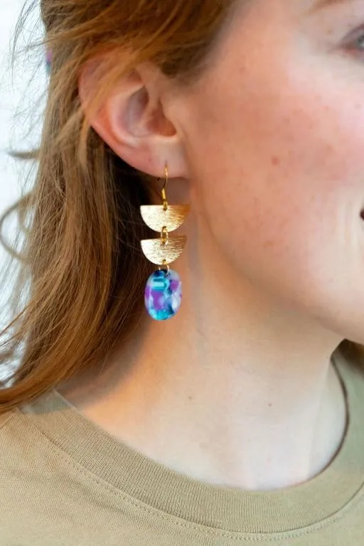 Spiffy & Splendid- Elena Earrings - Purple Party