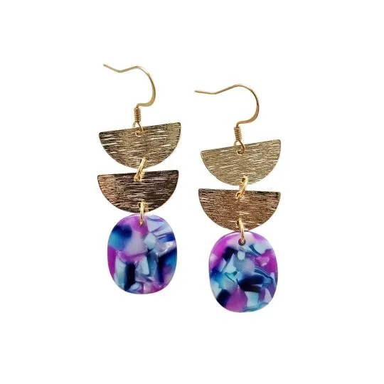 Spiffy & Splendid- Elena Earrings - Purple Party