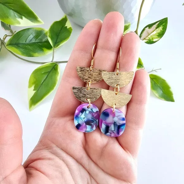Spiffy & Splendid- Elena Earrings - Purple Party