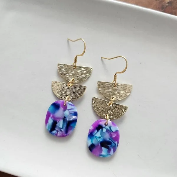 Spiffy & Splendid- Elena Earrings - Purple Party