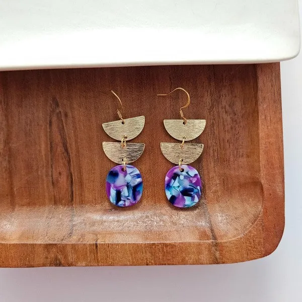 Spiffy & Splendid- Elena Earrings - Purple Party