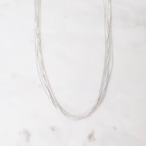 Sterling Silver 7 Strand Sparkle Necklace