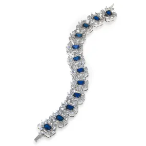 Sterling Silver Sapphire CZ Bracelet