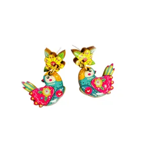 Summer Abstract Bird Earrings by Rosie Rose Parker